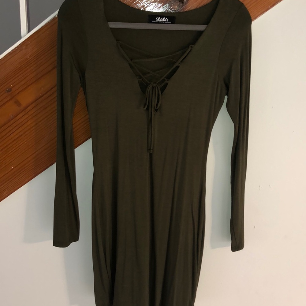 NWOT Lulu’s Olive Dress